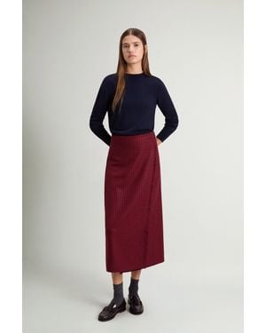 Woolrich Jupe À Carreaux En Laine Mélangée Pour Femme Couleur Taille - Rouge