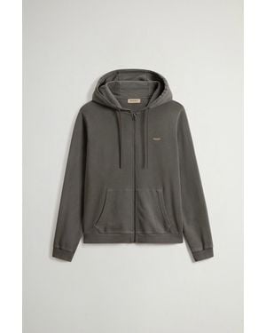 Woolrich Sudadera Con Capucha De Puro Algodón Teñida En Prenda Para Hombre Talla - Multicolor
