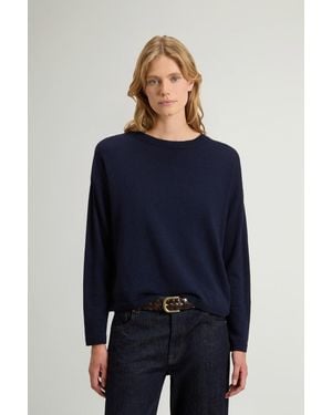Woolrich Donna Maglione Girocollo - Blu