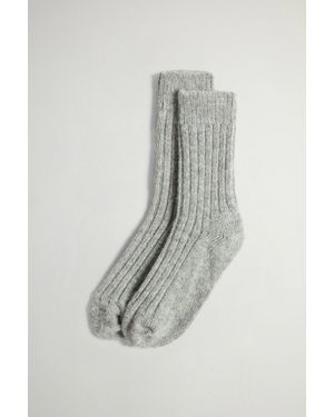 Woolrich Calcetines De Lana Y Alpaca Acanalados Para Mujer Talla - Gris