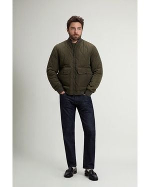 Woolrich Bomber En Nylon Brillant Matelassé Pour Homme Couleur Taille - Bleu