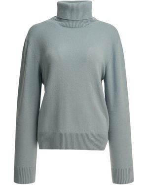 Semler Cashmere Turtleneck Sweater Light - Blue
