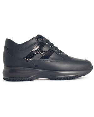 Hogan Interactive Leather Sneakers - Blue