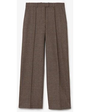 Burberry Mixed Linen Tailored Pants - Brown