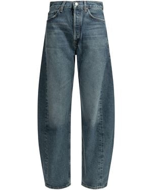 Agolde Luna Pieced Wide-Leg Jeans - Blue