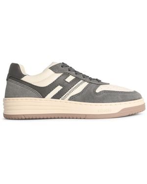 Hogan H630 Two-Tone Leather Sneakers - White