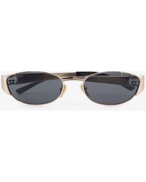 Gucci Acetate Oval Sunglasses - Gray