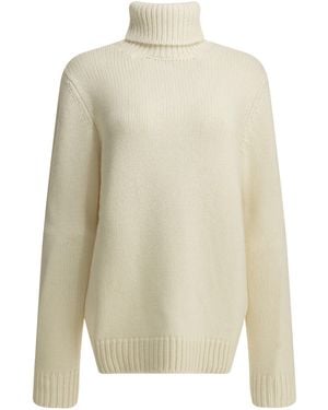 Semler Cashmere Turtleneck Sweater - White