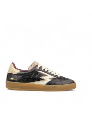 Moaconcept Club Crocodile Effect Sneakers - Black