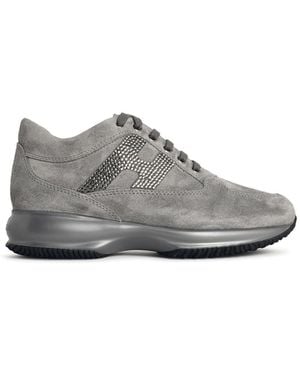 Hogan Interactive Suede Sneakers - Gray