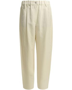 Brunello Cucinelli Fluid Casual Pants - Natural