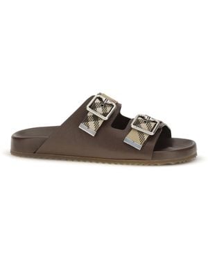 Burberry Sandals Mid - Brown