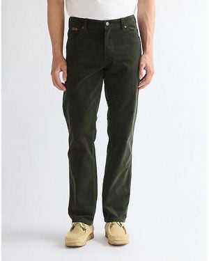 Wrangler Texas Straight Corduroy Trousers Size 30 X32 - Black