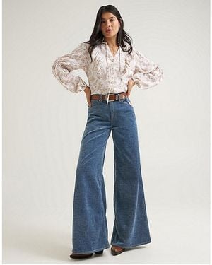Wrangler Lainey Wilson X Cheeky Wide Leg Jean Size 24 X32 - Blue