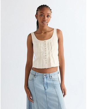 Wrangler Slim Pleated Corset Top - Natural