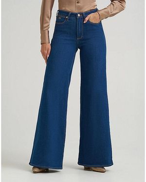 Wrangler X Lainey Wilson Cheeky Wide Leg Jean Size 24 X32 - Blue