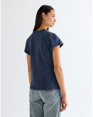 Wrangler Slim Shrunken Band Tee - Blue