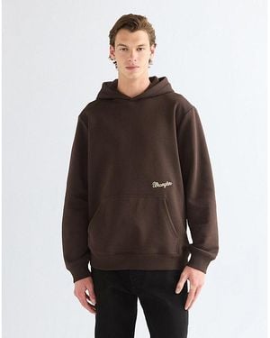 Wrangler Relaxed Embroidery Hoodie Größe - Braun