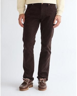 Wrangler Greensboro Corduroy Straight Trousers Size 30 X30 - Brown