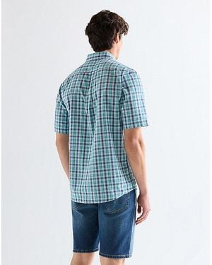 Wrangler Regular Lightweight One Pocket Shirt - Blue