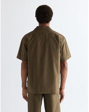 Wrangler Relaxed Lightweight Short Sleeve Utility Shirt - Brown