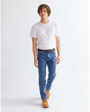 Wrangler Kabel Buckle Leather Belt - Blue