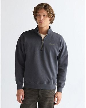 Wrangler Vintage Half Zip Sweatshirt - Grey