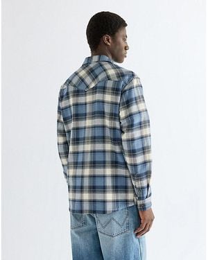Wrangler Regular Western Utility Shirt - Blue