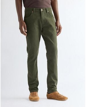 Wrangler Larston Slim Tapered Trousers Size 28 X32 - Green