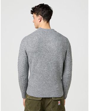 Wrangler Regular Cable Knit Jumper - Grey