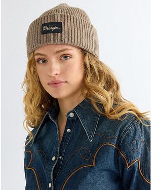 Wrangler Ribbed Wool Beanie - Blue