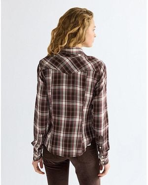 Wrangler Slim Western Shirt Größe - Braun