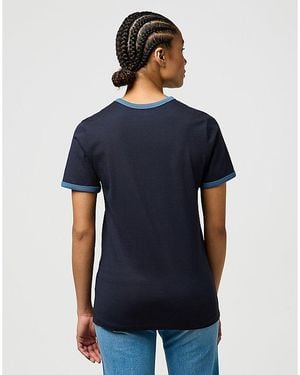 Wrangler Slim Ringer Tee - Blue