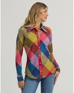 Wrangler X Lainey Wilson Harlequin Shirt - Red