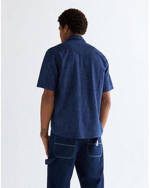 Wrangler Regular Short Sleeve Western Shirt - Blue