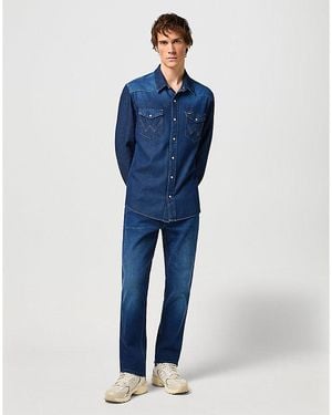 Wrangler Indigood Icons 27Mw Western Shirt - Blue