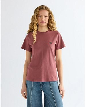 Wrangler Slim Sign Off Tee - Red