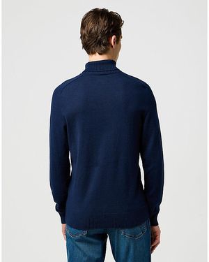 Wrangler Regular Turtleneck Jumper - Blue