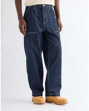 Wrangler Relaxed Work Trousers Size 28 X32 - Blue
