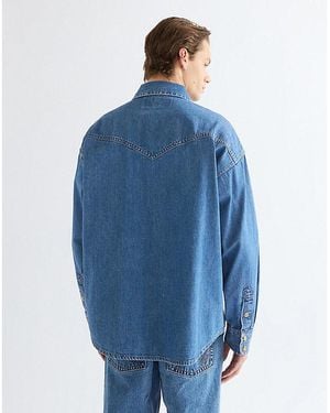 Wrangler Super Oversized Western Shirt - Blue