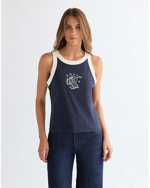 Wrangler Slim Ringer Tank - Blue