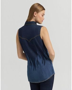 Wrangler Lainey Wilson X Sleeveless Shirt - Blue