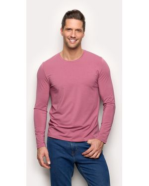 Yamamay Maglia manica lunga con TM Modal, Cotone e Seta - Rosso