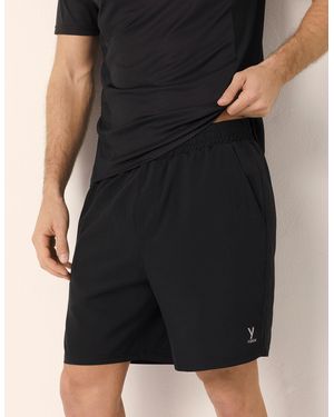Yamamay Bermuda materiale tecnico elasticizzato con logo Sport - Nero