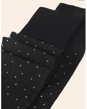 Yamamay Calze lunghe uomo nere pois rossi e bianchi Daily - Nero