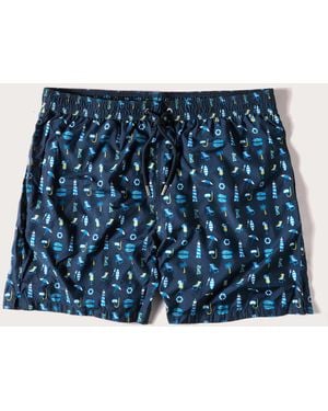 Yamamay Costume boxer da uomo con elementi marini Marina I - Blu