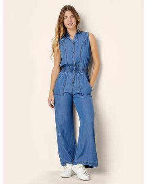 Yamamay Tuta smanicata con elastico in vita Denim - Blu