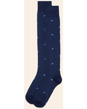 Yamamay Calze lunghe uomo stampate Sailing - Blu