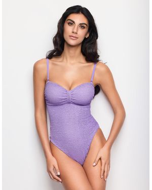 Yamamay Costume intero con spalline removibili Frizzy - Viola
