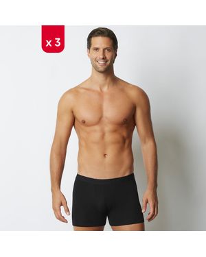 Yamamay Multipack tre boxer in cotone tinta unita New Simply - Nero